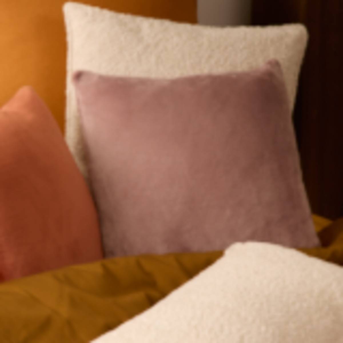 Coussin Ollis rose blush H38x38cm