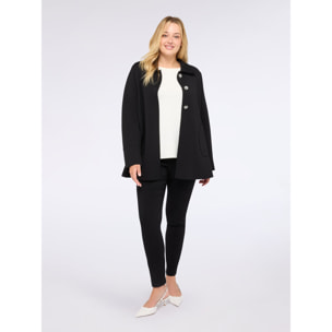 Fiorella Rubino - Chaqueta de neopreno con botones decorativos - Negro