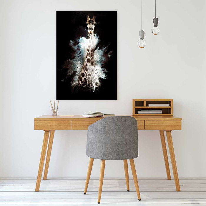 Tableau wild explosion girafe Toile imprimée