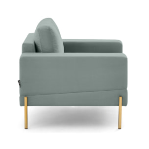 Isaure - fauteuil en velours - Bleu