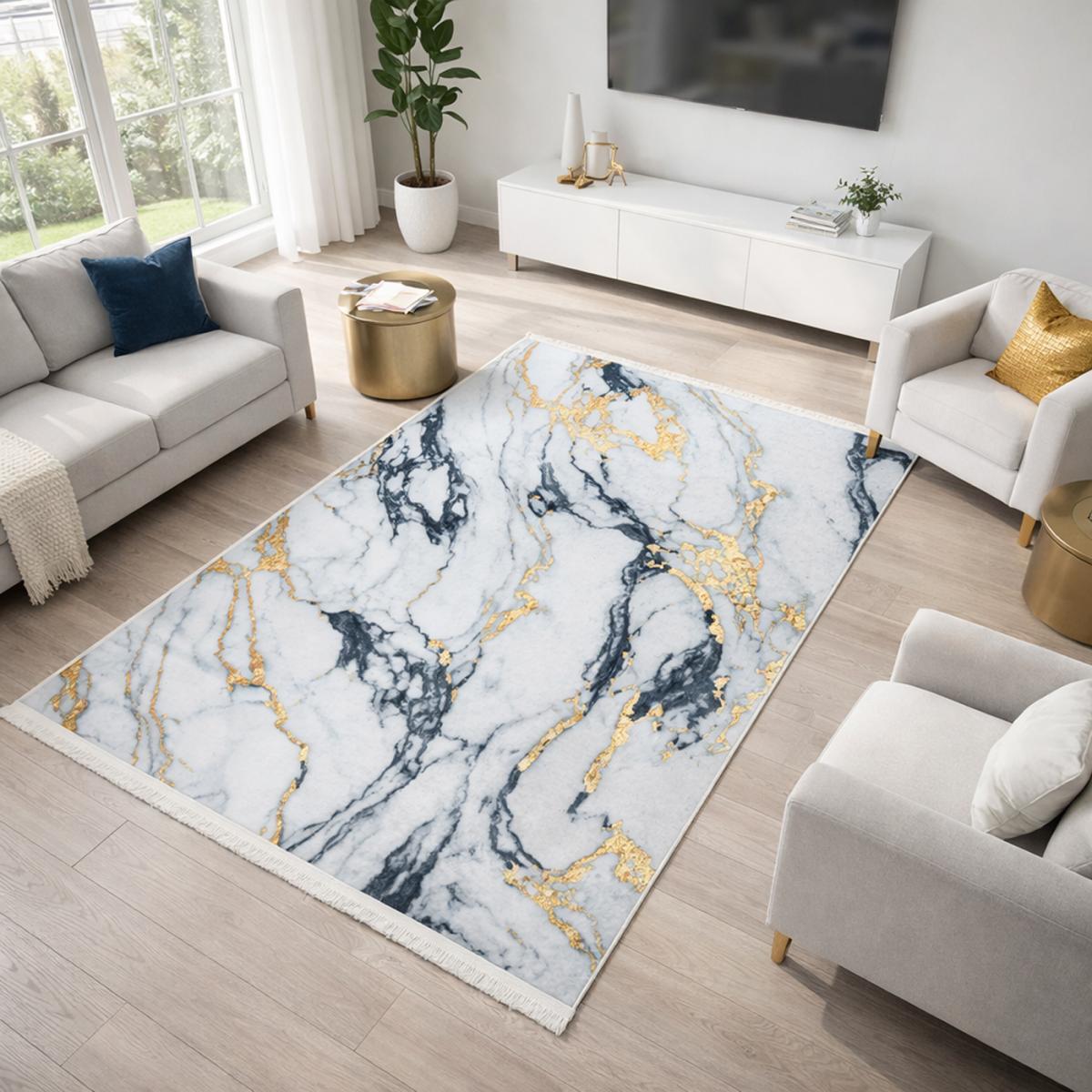 Tapis salon et chambre tissé motif abstrait DUMO