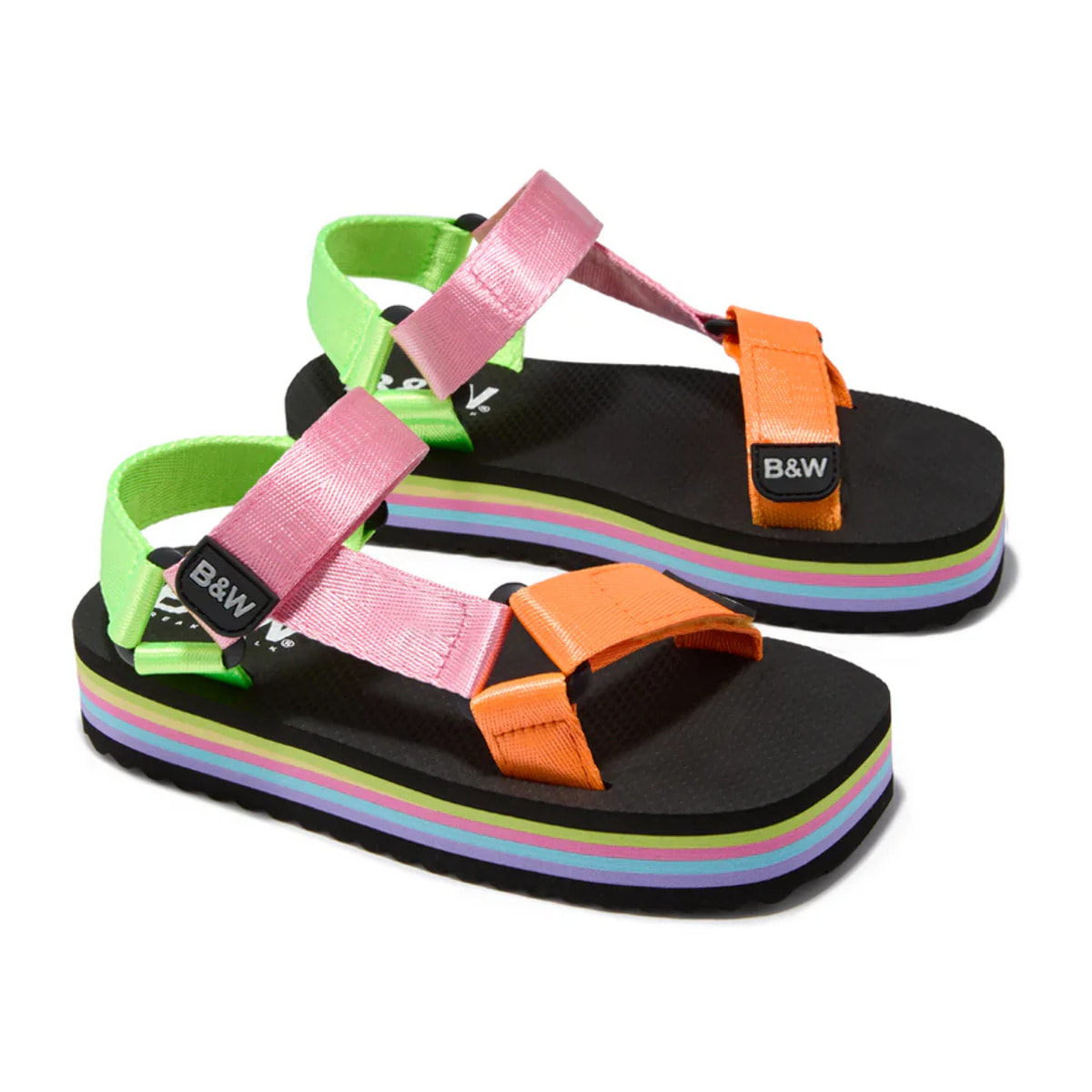 Sandalias Plataforma Multicolor B&W