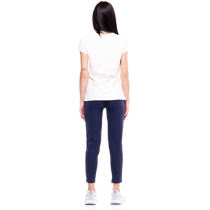 Camiseta básica mujer manga corta cuello redondo