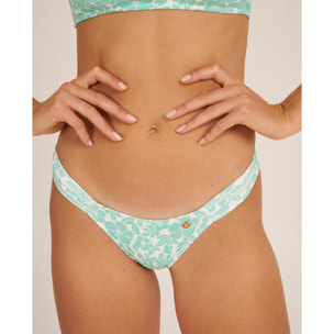 Braga de bikini semibrasileña con estampado de flores