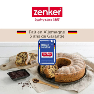 Ensemble de 2 Moules à manqué à charnière avec fond à savarin Zenker Black Metallic