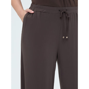 Fiorella Rubino - Pantaloni palazzo in jersey - Marrone