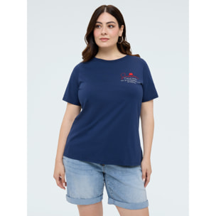 Fiorella Rubino - Camiseta de algodón con estampado - Azul