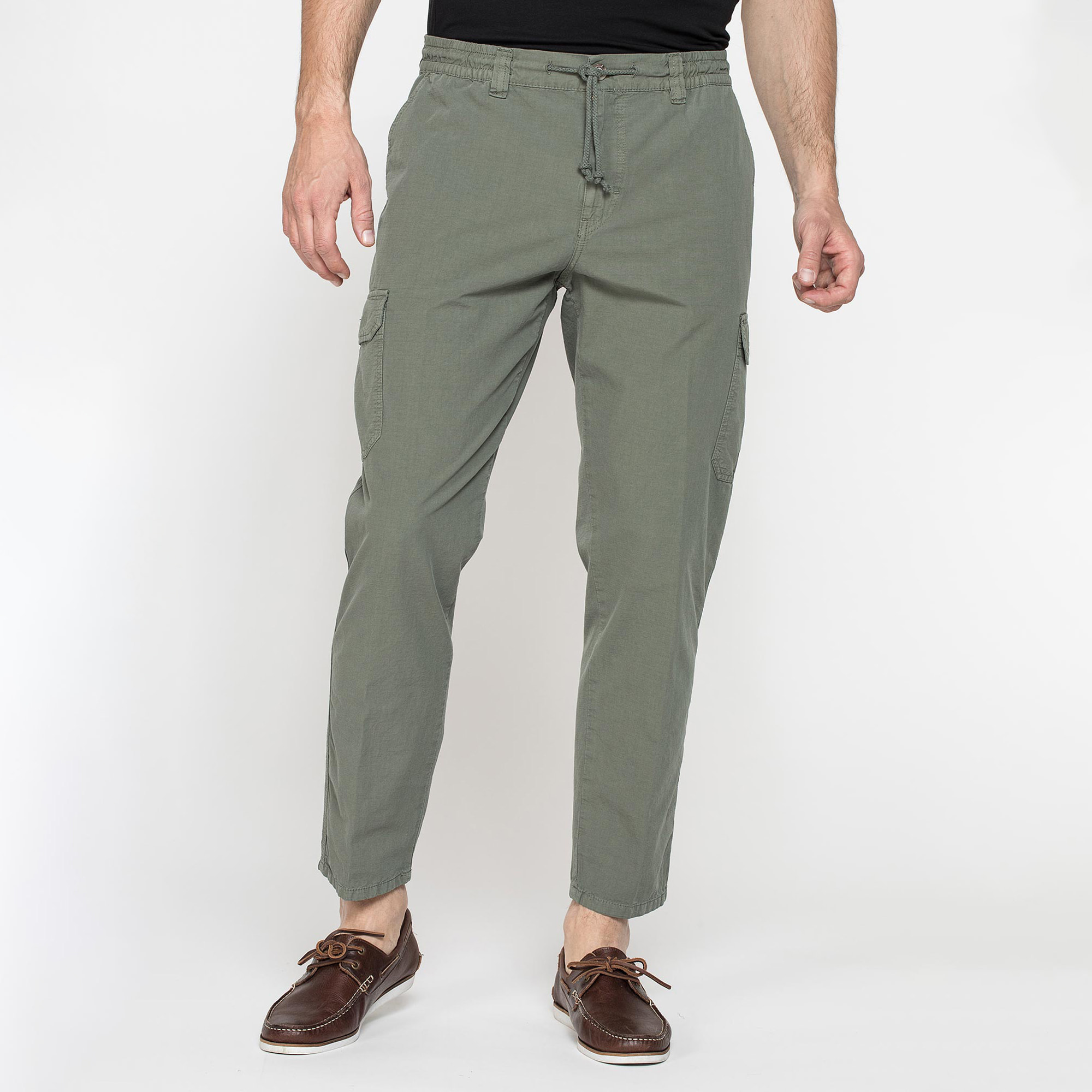 PANTALONI CHINO CON COULISSE E TASCONI LATERALI