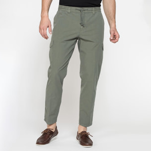 PANTALONI CHINO CON COULISSE E TASCONI LATERALI