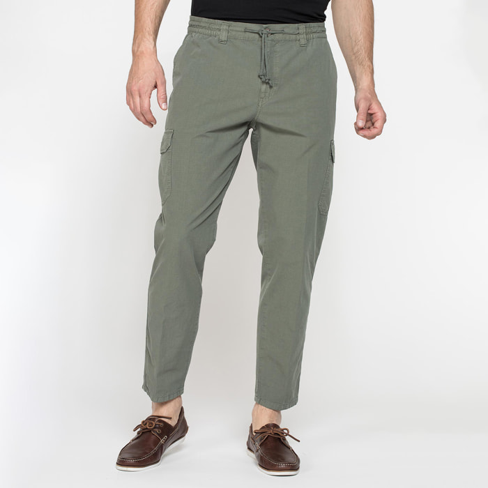 PANTALONI CHINO CON COULISSE E TASCONI LATERALI