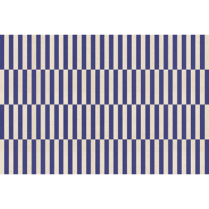 Alfombra de vinilo Dynamic Azul 100x133 cm -PVC antideslizante, vinilica para cocina o salón, lavable, estilo abstracto