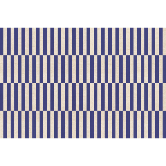 Alfombra de vinilo Dynamic Azul 100x133 cm -PVC antideslizante, vinilica para cocina o salón, lavable, estilo abstracto