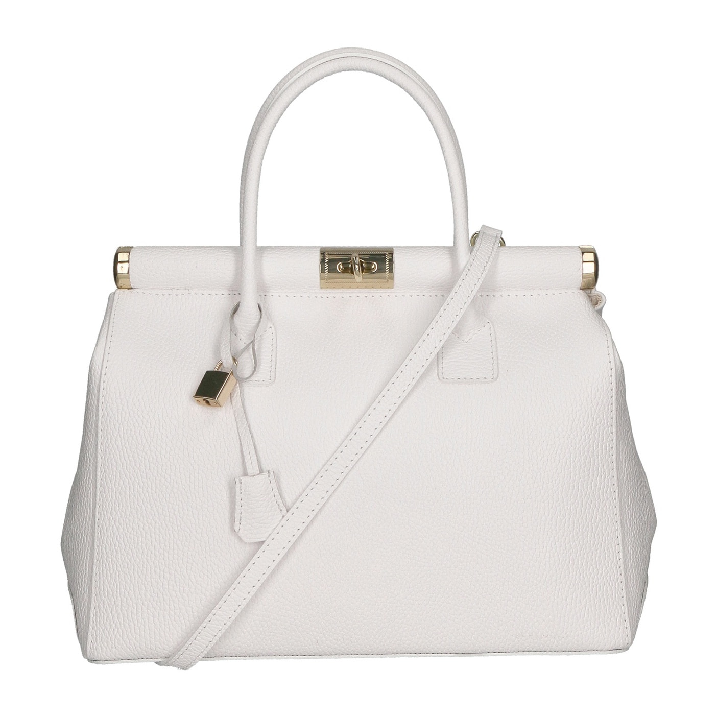 Borsa a mano da donna - Modello Aleria - Vera pelle - 35.0 x 26.0 x 16.0 cm