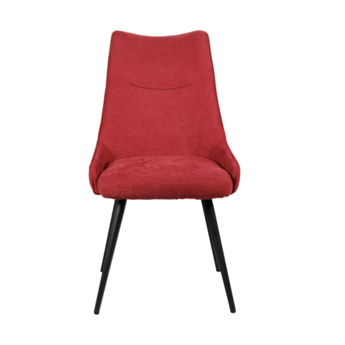 Chaise en tissu avec piétement en métal noir - TIRANA