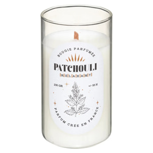 Bougie parfumée "Snow" - patchouli - 230g