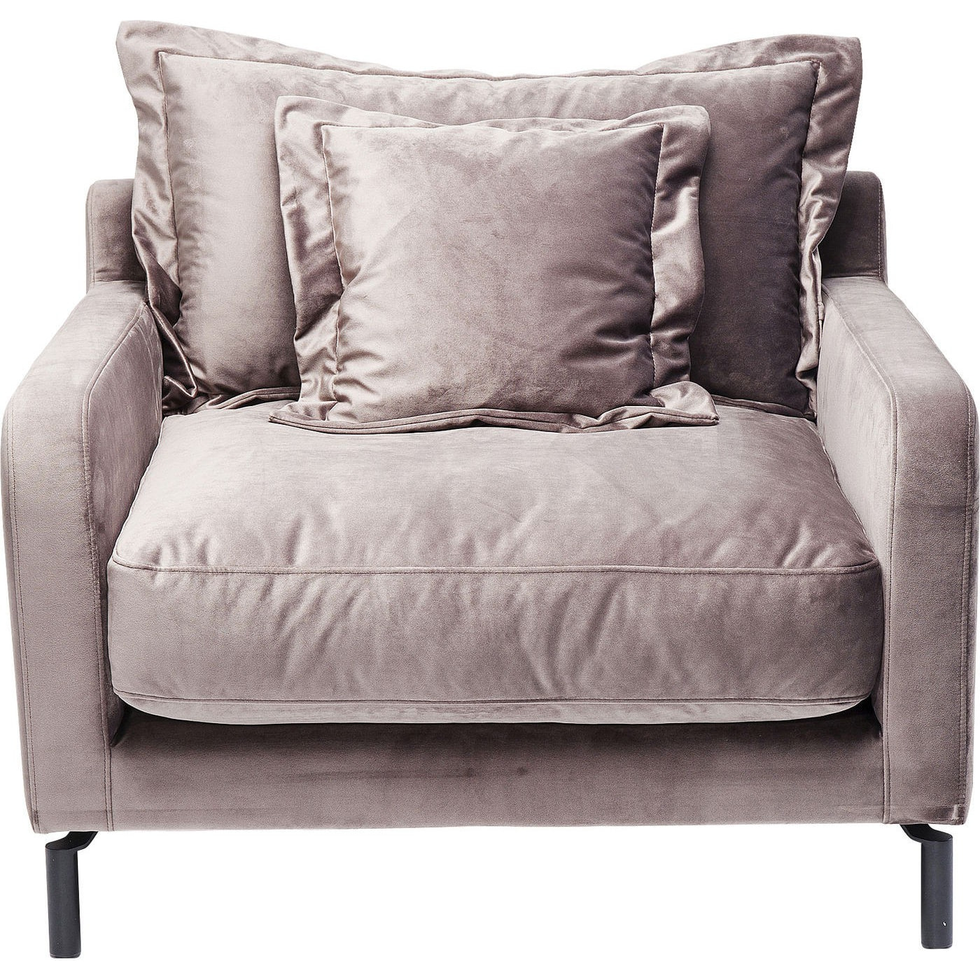 Fauteuil Lullaby velours taupe Kare Design