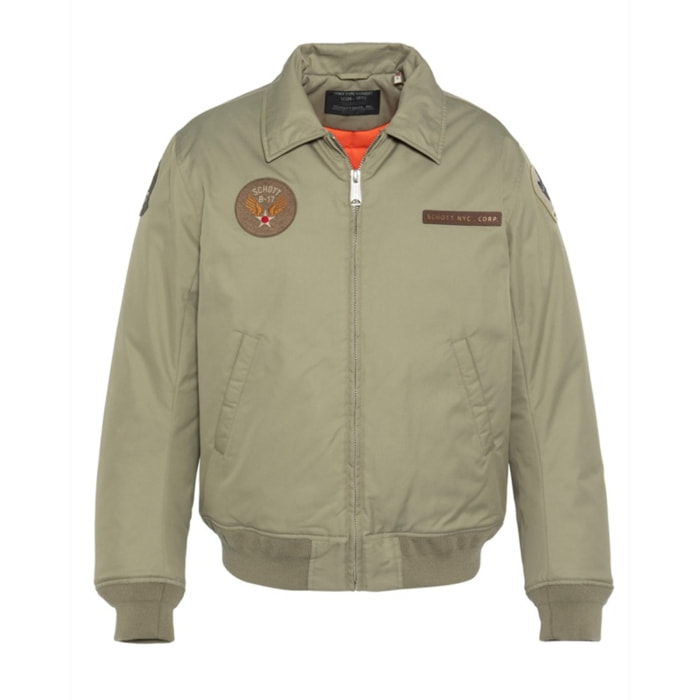 B52 FLIGHT JACKET WITH FAKE SHEEPSKIN REMOVABLE COLLAR 70% COTTON 30 % POLYESTER Cachi