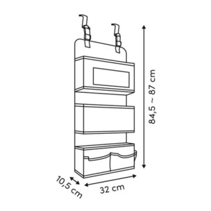 Rangement porte en tissu Dressy Plus beige