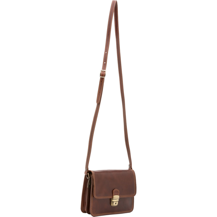 Borsa a tracolla da donna - Modello False - Vera pelle - 20.0 x 16.0 x 7.0 cm