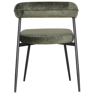 Lot de 2 chaises en tissu vert THEA