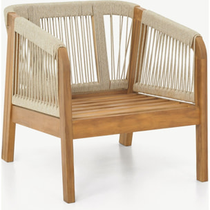 Salon de jardin 4 places en bois FSC - SYMI