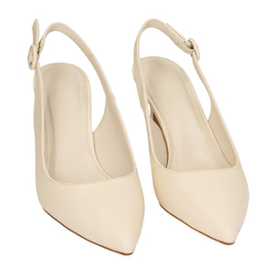 Décolleté panna, tacco 7 cm