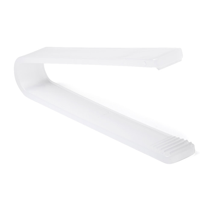 Kubits, pinza dal raffinato e morbido finitura in colore bianco.