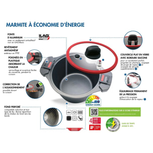 Cocotte 24 cm 6 litres Elo Eco d'énergie