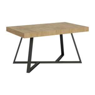 Table extensible 90x160/264 cm Booster chêne nature pieds anthracite