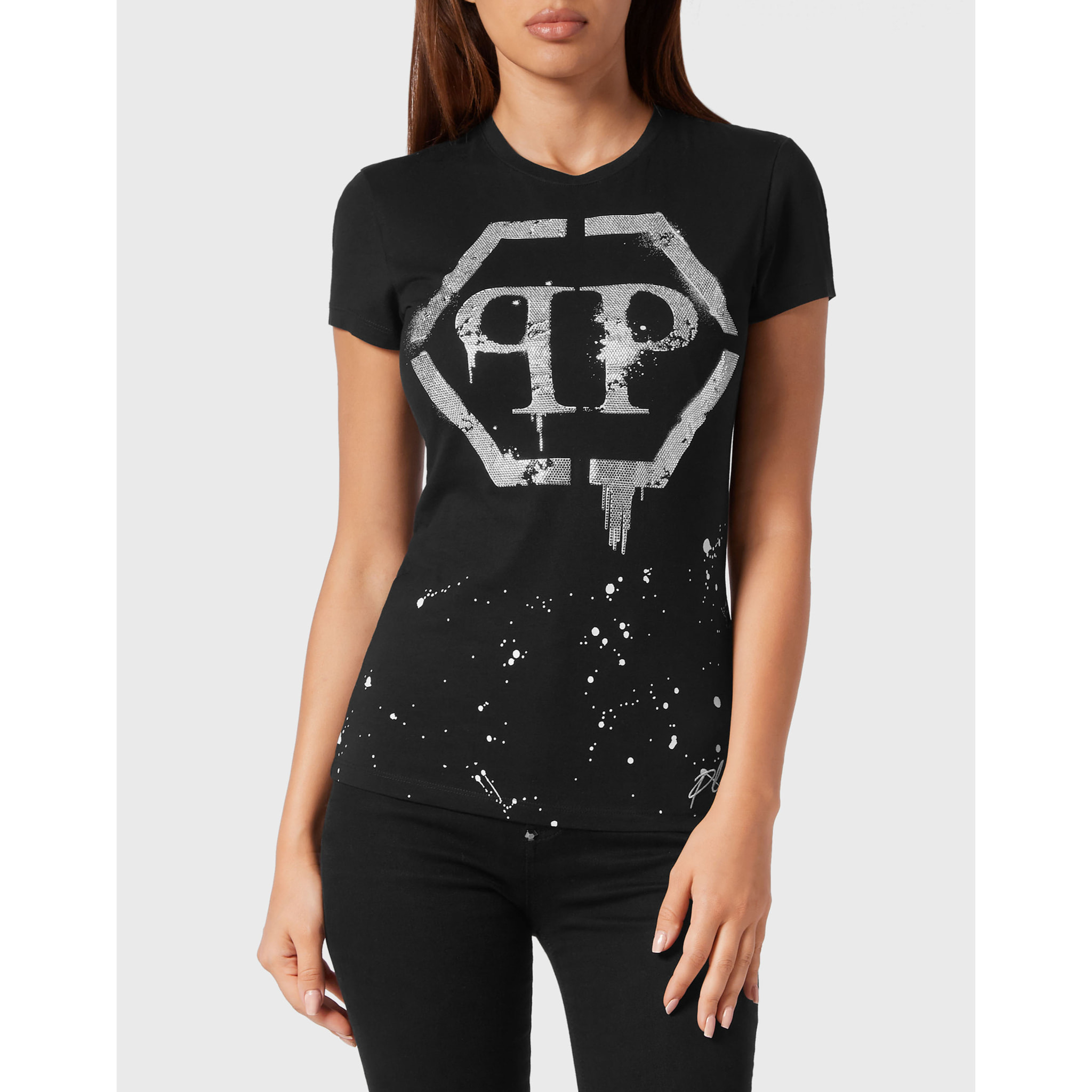 PHILIPP PLEIN T-Shirt Round Neck HEXAGON