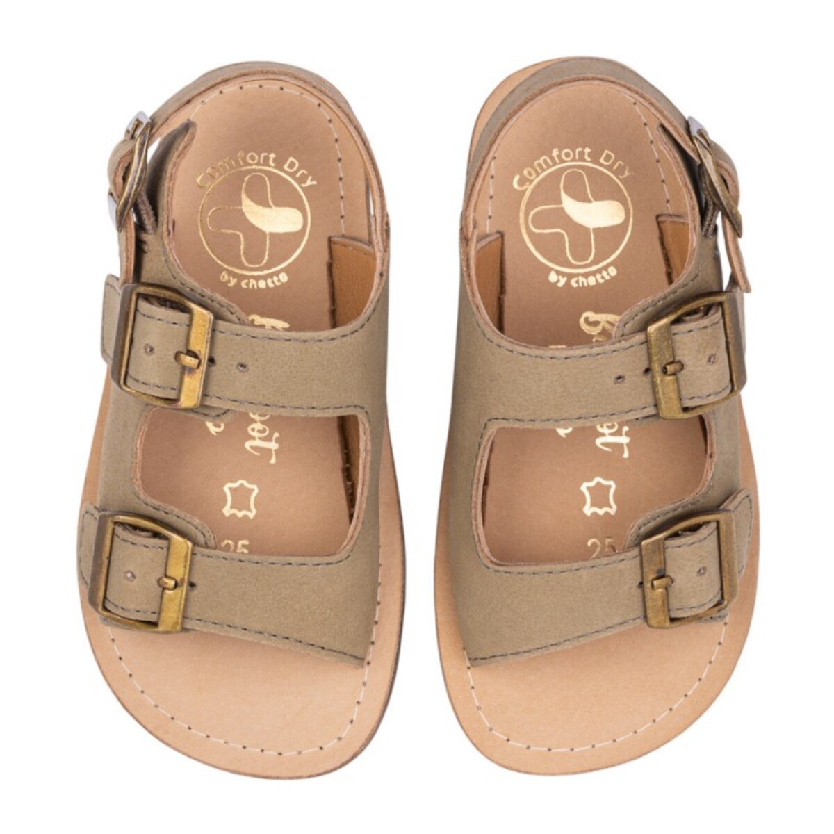 SANDALIA BAREFOOT PIEL CHETTO TIPO BIO CAQUI