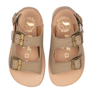 SANDALIA BAREFOOT PIEL CHETTO TIPO BIO CAQUI