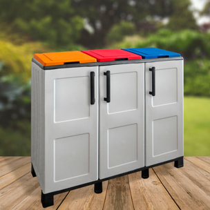 Armario de media altura en polipropileno de la linea eco, práctico para aprovechar al maximo el espacio, l 1020 x p370 x h 900 mm.