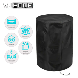 Fundas para Barbacoa Redonda y Esférica de 70 cm - Impermeable y con Protección UV - Fabricada en Poliéster 600D