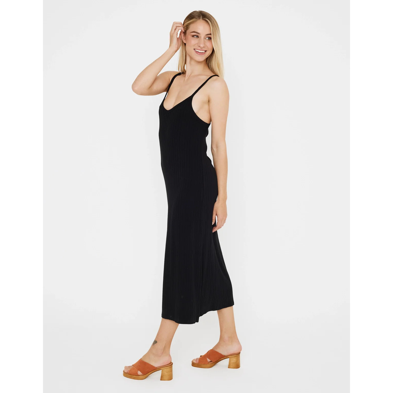 Vestido Midi Tirantes Negro - Efua