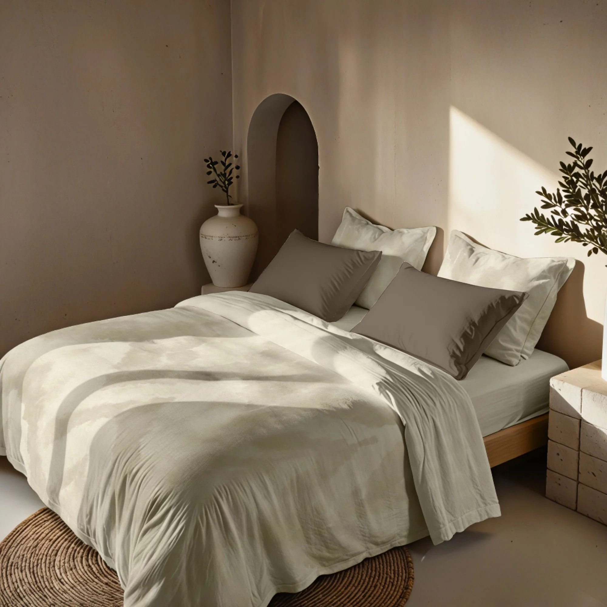 Housse de couette 100 % coton 80 fils Naquera