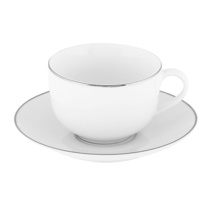 Set tè Platinum Chic da 4 pezzi in porcellana