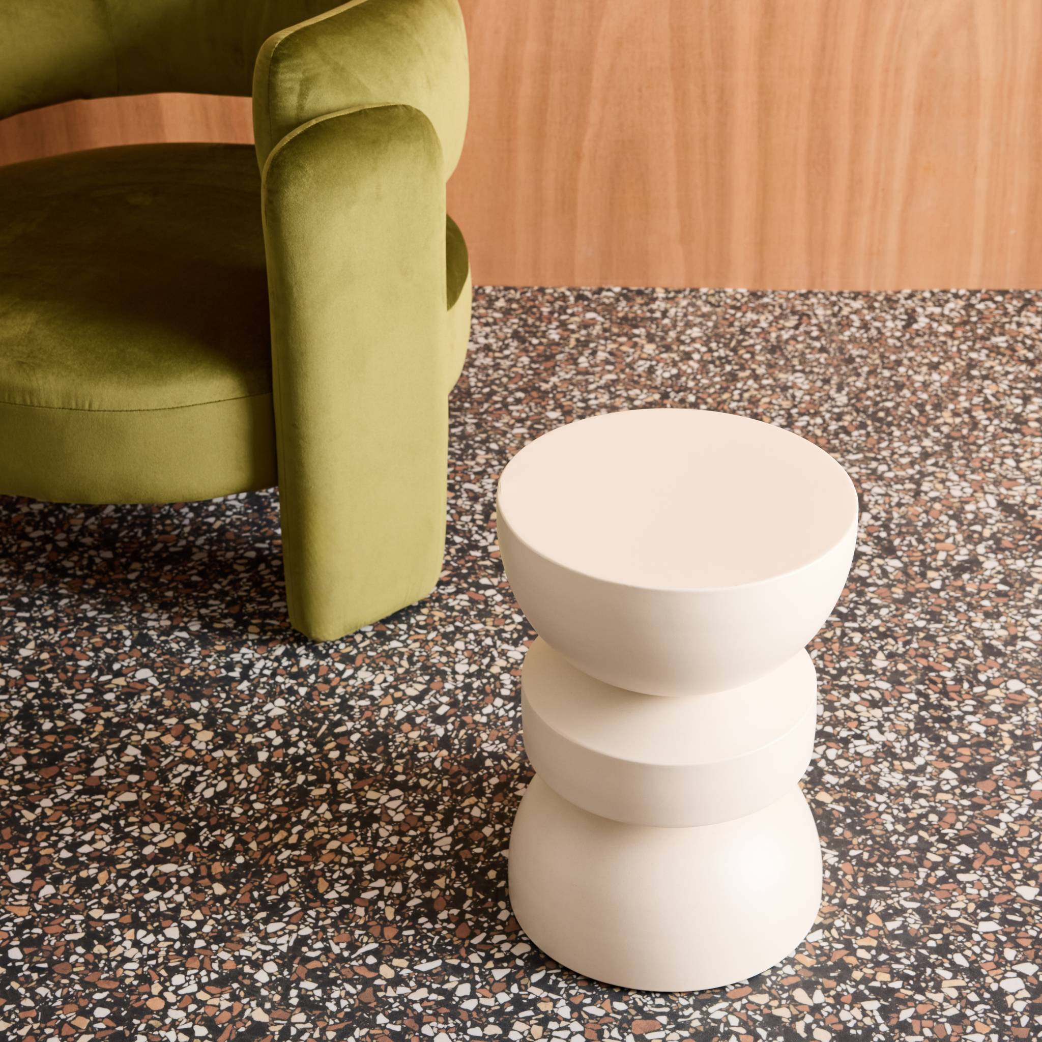 Table d'appoint, bout de canapé, table de chevet métal Ø32 x H43,5cm ASSA