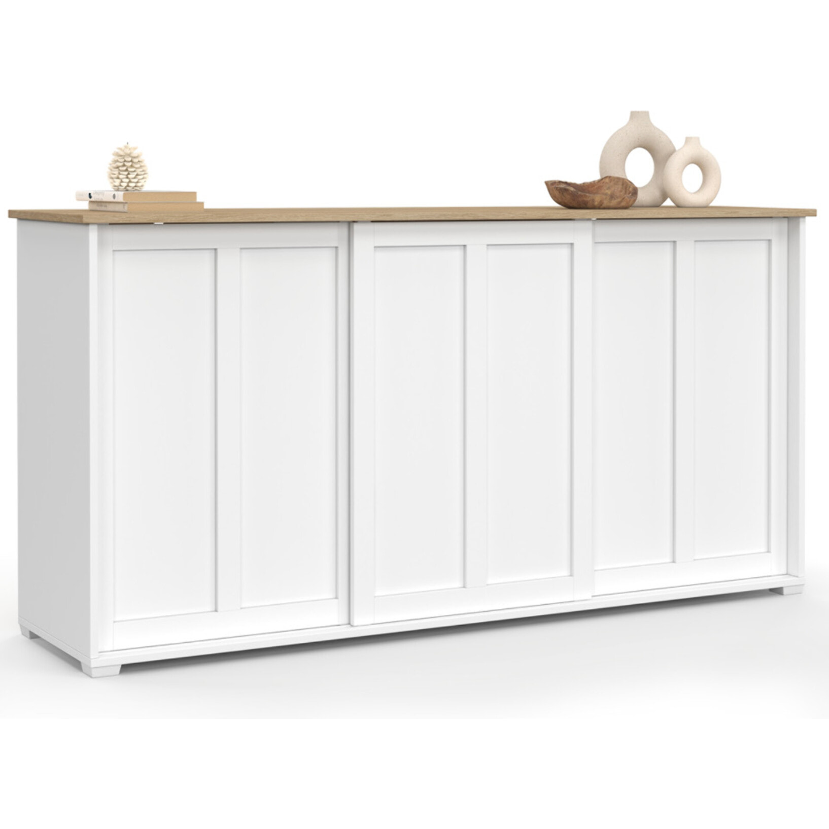 Buffet Jamy 3 portes blanc 160cm