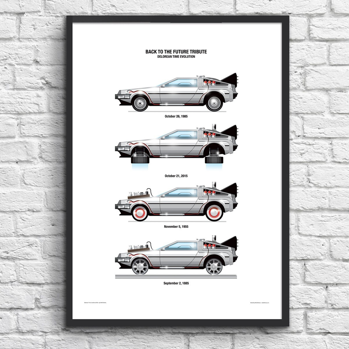 Affiche - DeLorean DMC-12 - Olivier Bourdereau