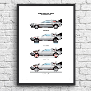 Affiche - DeLorean DMC-12 - Olivier Bourdereau
