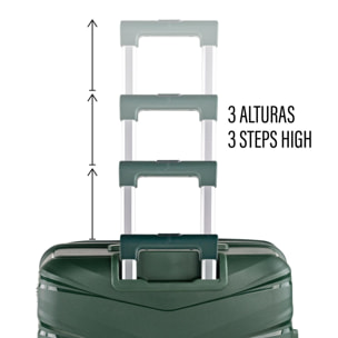 Juego De Maletas Rígidas Pp Jaslen Varese Verde