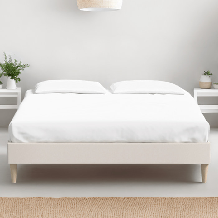 Pack lit en velours + Matelas mémoire de forme - DINA & MEMO HR
