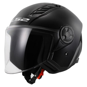 CASCO MOTO OPEN FACE LS2 OF616 AIRFLOW II SOLID GLOSS BLACK (E22.06)