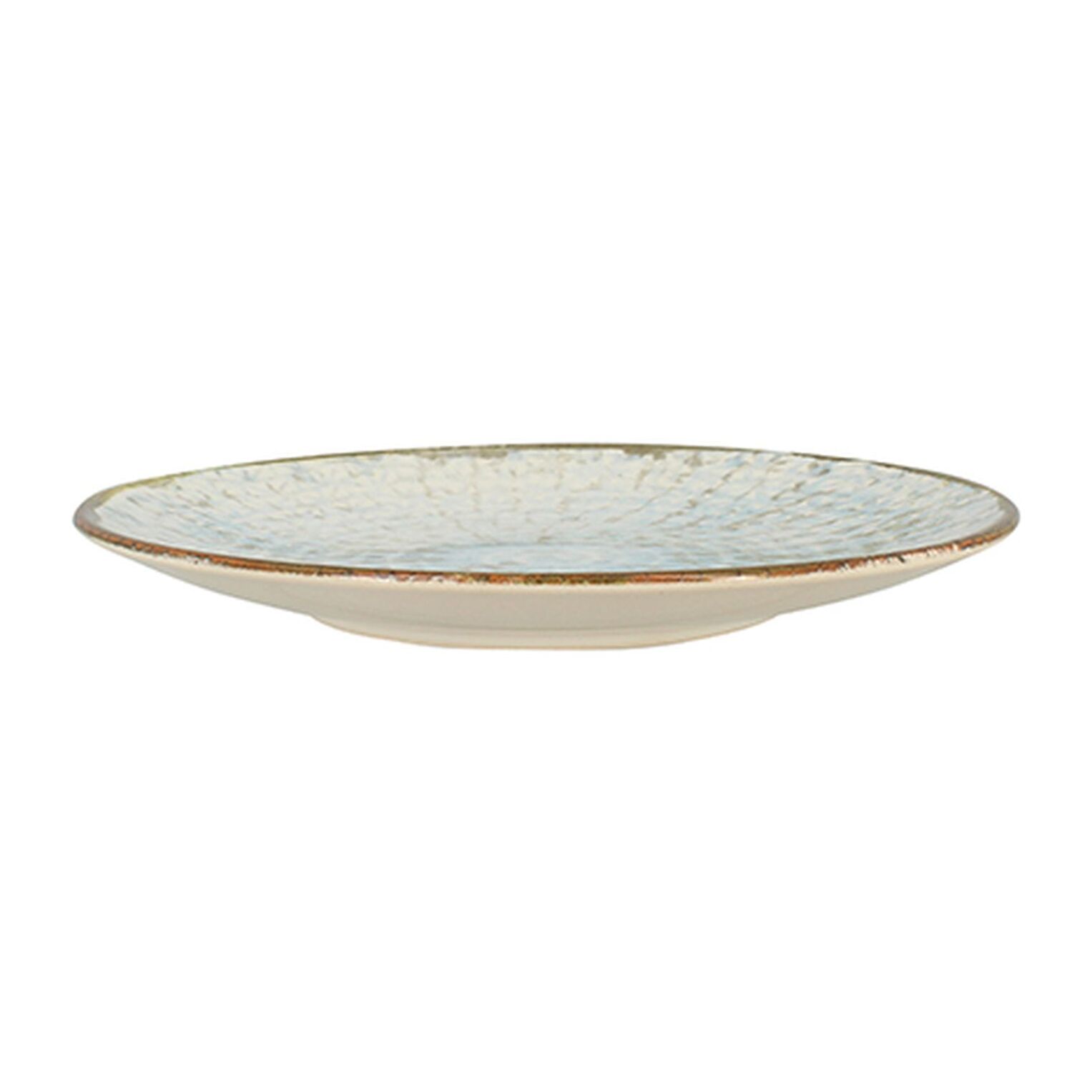 Lot de 6 assiettes à dessert 20cm en faience bleu et blanc MINERAL