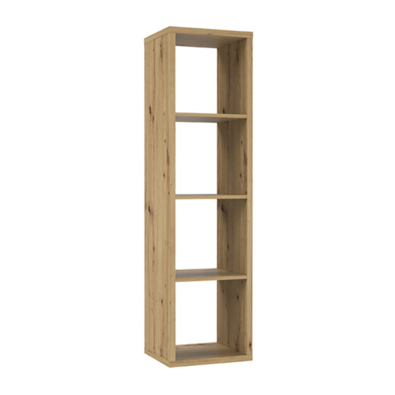 Etagère colonne 4 casiers décor en bois H.142 cm - MAURO