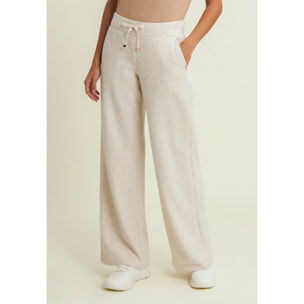 Pantaloni donna wide leg effetto tricot