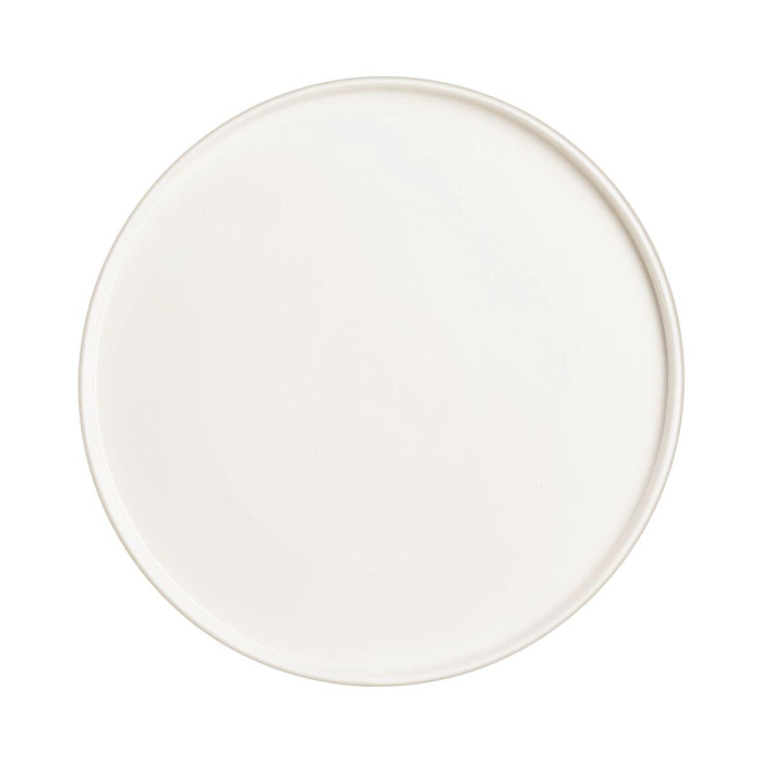 Assiette plate ronde en porcelaine blanche 31 cm Mekkano