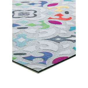RICCI Alfombra lavable de cocina diseño bohemio multicolor, varias medidas disponibles.