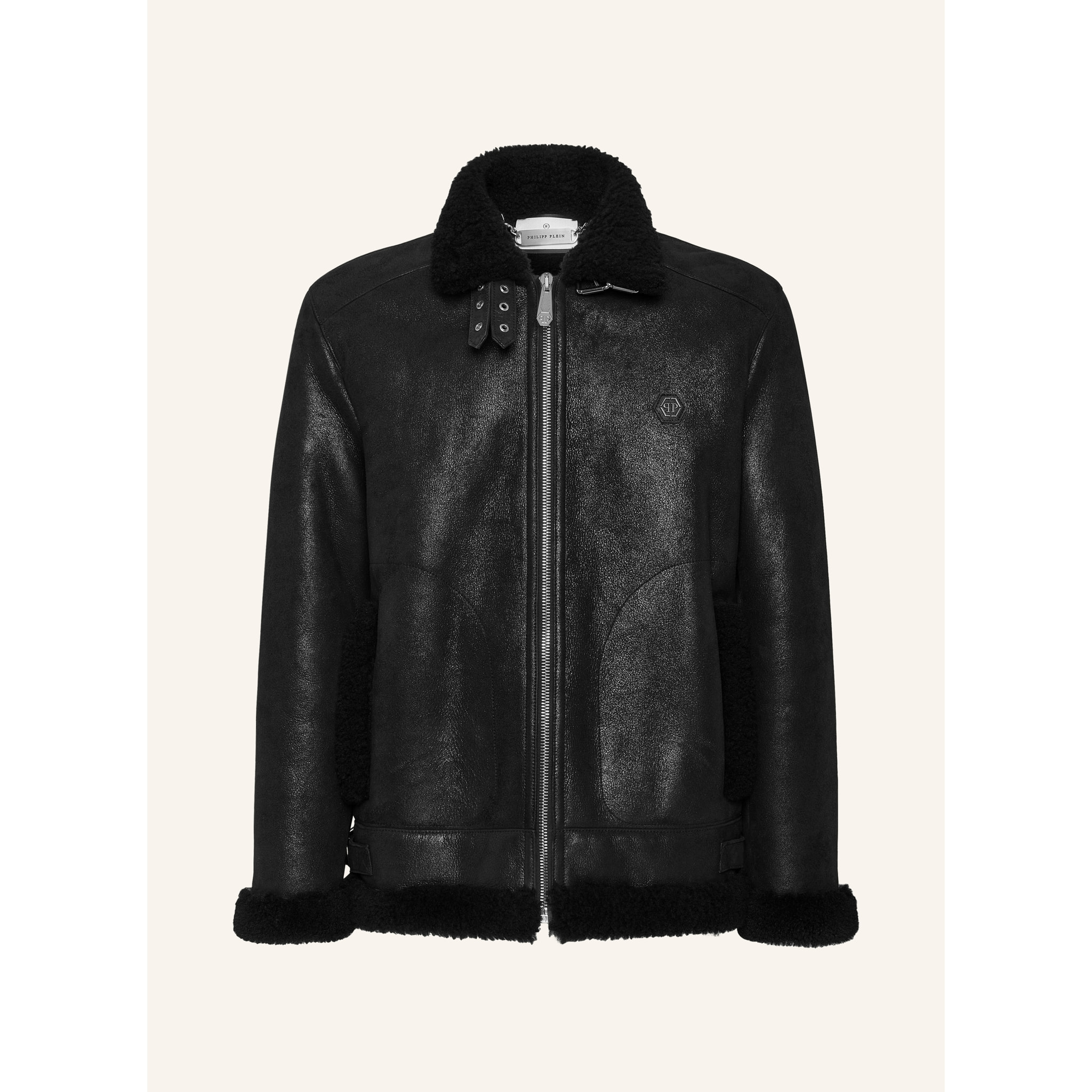 PHILIPP PLEIN Biker ajustada de cuero